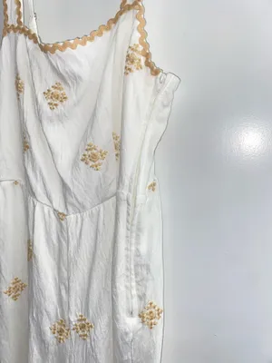 Lulus Arwen Embroidered Wide-Leg Jumpsuit in Ivory Size M thumbnail 12