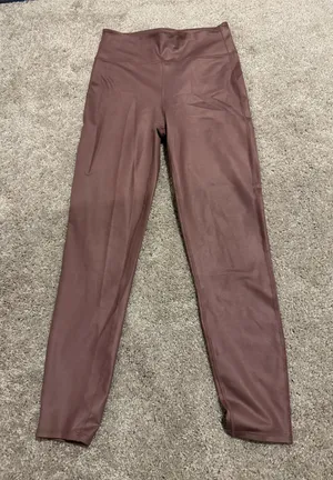 Abercrombie & Fitch Metallic Leggings Mauve thumbnail 1
