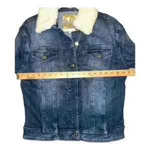 Michael Kors Womens‎ Faux Fur Jean Jacket, Small thumbnail 6