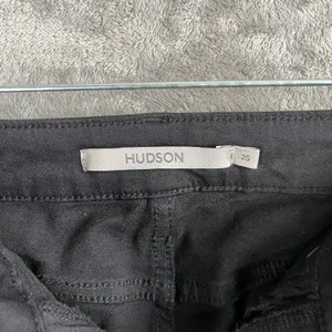 Hudson Nico Coated Black Beauty Straight Jeans Women's 25 Mid Rise Ankle Slit thumbnail 3