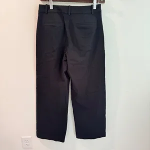 J.Crew Remy Pant Black Wide Leg Cropped Trouser Cotton Blend Womens 4 thumbnail 2