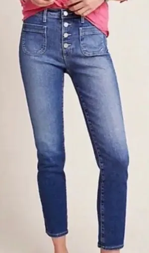 AG × Vintage Stevie Anthropologie‎ Ankle Button Up Jeans Size 28 thumbnail 1