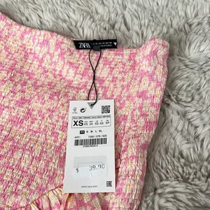 Zara Pink Floral Print Mini Skirt NWT XS thumbnail 5