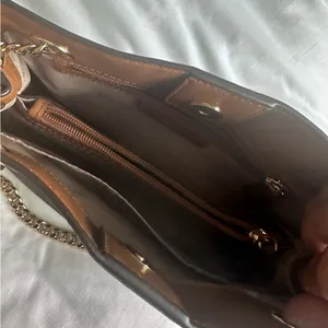 Michael Kors mini Dark Brown Shoulder Bag with Gold Chain thumbnail 11