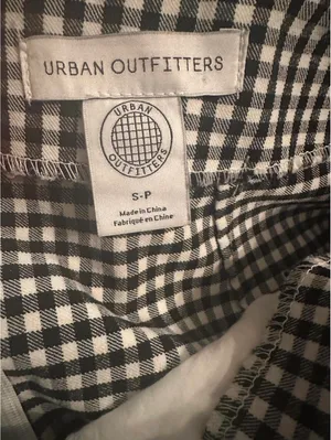 Urban Outfitters Black and White Gingham Mini Skirt Size S thumbnail 2