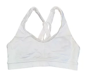 Lululemon Energy Bra Women 6 White Fair Strappy Crossback Sports Bra thumbnail 1