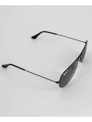 Ray-Ban Aviator Large Metal Total Black Polarized Sunglasses RB3025 002/58 thumbnail 2