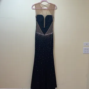 Womens Jovani Cocktail Dress Black Open Back thumbnail 8