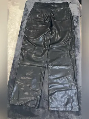Abercrombie & Fitch Vegan Leather High Rise Loose Pant in Black Size 28 / 6 NWT thumbnail 10