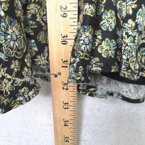 Free People Bohemian Mini Dress Black‎ Floral Babydoll Long Sleeve Womens 0 thumbnail 13