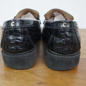 Circus by Sam Edelman Black Crocodile Print Bit Front Loafers Size 10 thumbnail 7