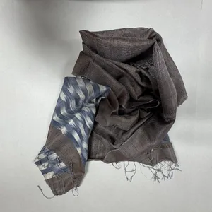 Unisex Silk Scarf With Thin Fringes‎ 68" x 25" - NEW in Bag. thumbnail 8