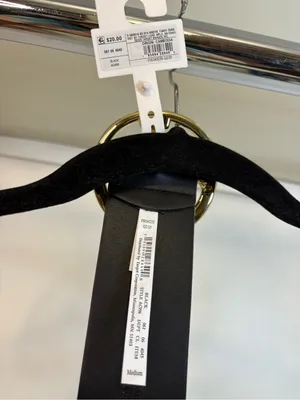 NWT- a new day Black Belt with Gold Ring Buckle - Med thumbnail 3