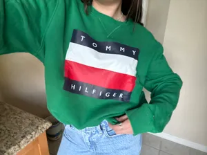 Tommy Hilfiger Green Logo Crewneck thumbnail 1