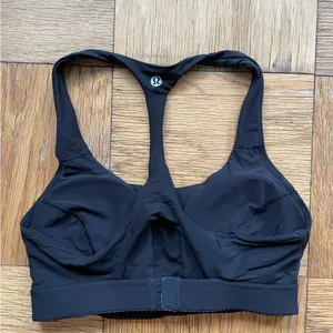 Lululemon Black Mesh Racerback Scoop Neck Bra w/ Hook & Eye Closure, Sz 4, EUC thumbnail 2