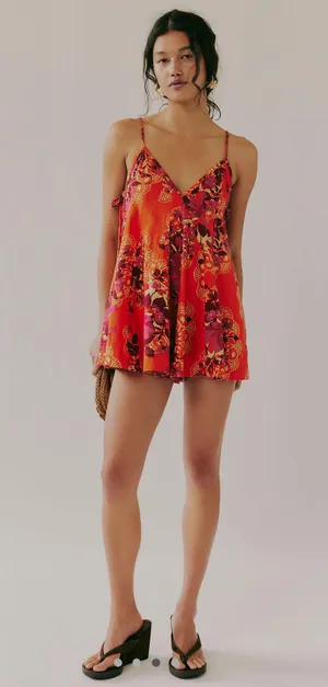 Free People Zenni Printer Romper thumbnail 1