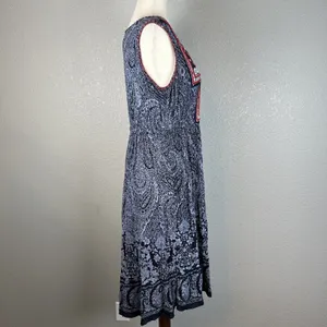 California Moonrise Women‎ Boho Midi Dress Size M Beaded Embroidered Sleeveless thumbnail 5