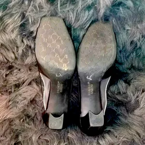 Franco Sarto L-Tiara black leather block heels thumbnail 7