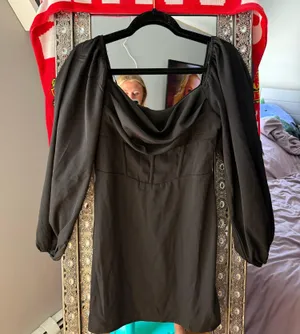 Princess Polly Black Long Sleeve Mini Dress thumbnail 1