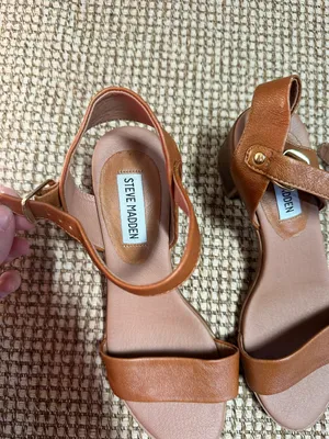 Cognac Leather Sandals thumbnail 2