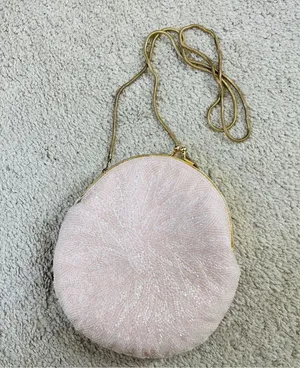 Vintage pink breads wedding bag Purse clutch thumbnail 1