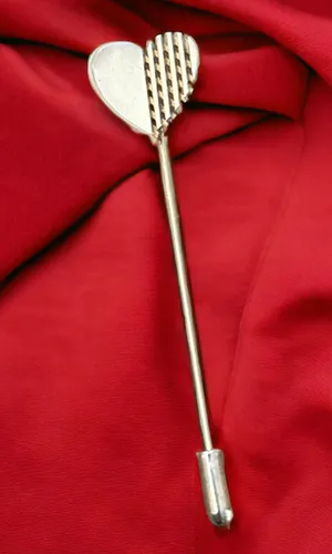Vintage Cut Heart Stick Pin thumbnail 1
