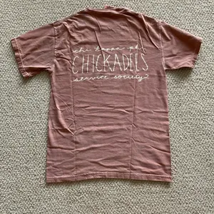 Comfort Colors Chi Kappa Phi Chickadees T-Shirt Bow Size Small Yam Brown EUC thumbnail 7