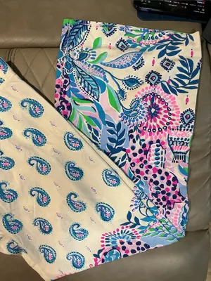 Lilly Pulitzer Girls Paisley & Floral Skirt - Blue & Pink thumbnail 3