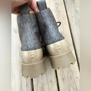 Nice authentic Michael Kors combat booties 🤎🤎🤎 thumbnail 6