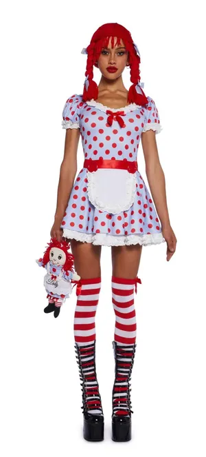 Dolls kill trickz n treatz darling rag doll costume S thumbnail 1