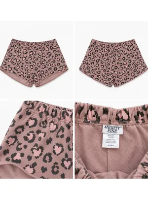 Mighty Fine Pink Leopard Print Athletic Shorts thumbnail 2