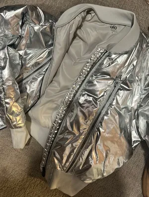 Alo Metallic Bomber Jacket thumbnail 2