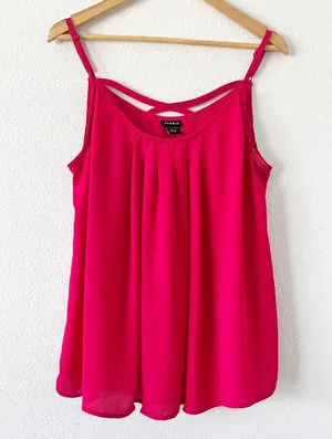 Torrid Hot Pink Sleeveless Swing Blouse thumbnail 1