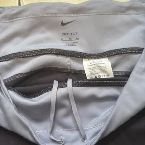 Nike Dri-FIT Womens XL Leggings Grey‎ Purple Geometric Training Tights Athletic thumbnail 6