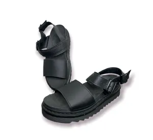 DR.MARTENS VOSS LEATHER Platform SANDAL Double STRAP BLACK thumbnail 1