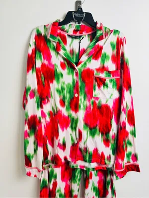 NWT Simply Vera Vera Wang Floral Pajama Set Long Sleeve Pants XL thumbnail 4