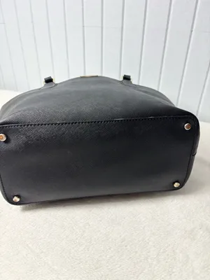 Kate Spade New York Leather Cow Black Saffiano Tote with Gold Plaque‎ thumbnail 5