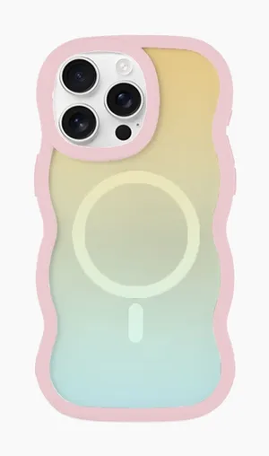 COTTON nwt MAGSAFE FROSTED PHONE CASE FOR IPHONE 16 PRO MAX – IRIDESCENT pink thumbnail 1