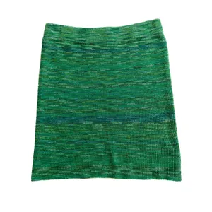 Verge Girl 8 Birdies Green Marled Knit High Rise Body Con Mini Skirt Large thumbnail 6