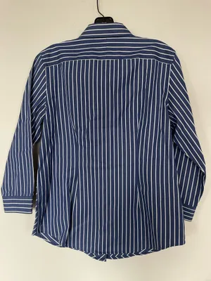 Lauren Ralph Lauren Womens Diagonal Striped Button Up size M Dropped Sleeves thumbnail 2