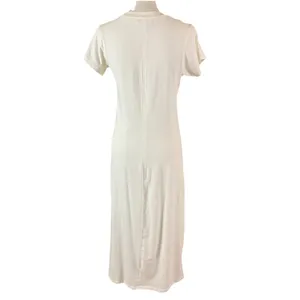 L Space Ivory Short Sleeve Maxi‎ T Shirt Dress With Slit S/M thumbnail 5