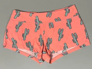 Orange Neon Cactus Graphic Sweats Sweatshorts Shorts Bottoms Size M 🏜🌵✨ thumbnail 1