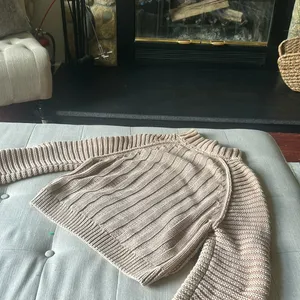 Free People Chunky Knit Turtle‎ Neck Cropped Sweater Size Small thumbnail 8