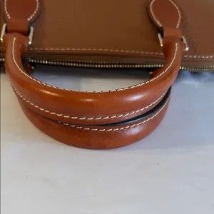 Dooney & Bourke Brown Leather Satchel used good condition thumbnail 6