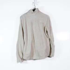 The North Face Women's Fuzzy Teddy Full Zip High Neck Lightweight Jacket Ivory L thumbnail 4