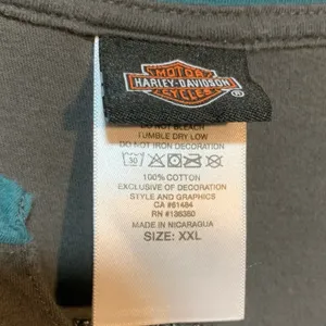 Y2K Woman’s Harley-Davidson 3/4 Sleeve Tee Shirt XXL 12/14/16 Retro Vintage thumbnail 2