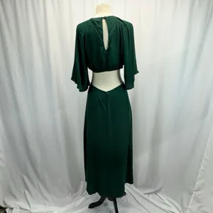 Reformation Benny Dress 4 Green Cut Out Flutter Sleeve Maxi Cali-Cool Bobo Chic thumbnail 7