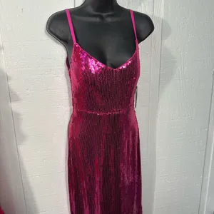 GUESS Women's Pink Sequined Dress Size 0 NWT thumbnail 3