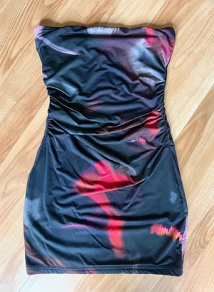 Whitefox strapless ruched mini dress thumbnail 1