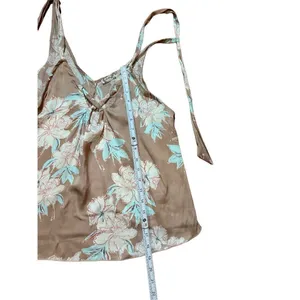 Free People Line Up Halter Cami Top‎ Womens Floral Crisscross Front Sz S thumbnail 7
